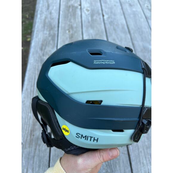 Smith quantum mips technology ski snowboard helmet adult small blue two tone - Picture 10 of 10